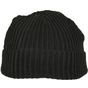 Build Your Brand Recycled Yarn Fisherman Beanie black