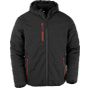 Result Black compass padded winter jacket black/red