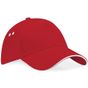 Beechfield Casquette Ultimate 5 panneaux à visière sandwich red/white