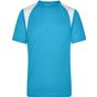 James&Nicholson Men's Running-T turquoise/white