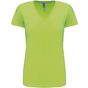 Kariban T-shirt col V manches courtes femme lime