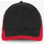 k-up Racing - casquette bicolore 6 panneaux black/red