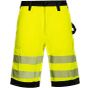 Korntex EOS Hi-Vis workwear shorts with printing areas Signal yellow / Black