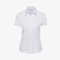 Russell Collection Ladies’ short sleeve tailored herringbone shirt