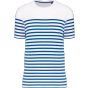 Kariban T-shirt marin col rond Bio homme white/royal_blue_stripe
