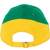 k-up Racing - casquette bicolore 6 panneaux kelly_green/yellow