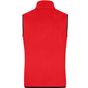 James&Nicholson Men´s Fleece Vest red/black