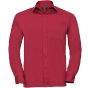 Russell Chemise en Popeline Polyester/Coton classique manches longues homme classic_red