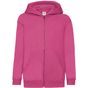 fruit of the loom Kids Classic Hooded Sweat Jacket fuchsia