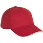 k-up Casquette en coton biologique à sandwich contrasté - 6 panneaux hibiscus_red/ivory