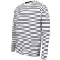SF Clothing Unisex long sleeved striped T white/oxford_navy