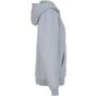Build Your Brand Ladies Fluffy Zip Hoody Heather grey