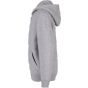 Build Your Brand Kids Fluffy Zip Hoody Heather grey