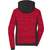 James&Nicholson Ladies´ Padded Hybrid Jacket red_melange/black