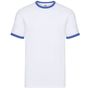 fruit of the loom Ringer Tee white/royal