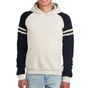 Jerzees Nublend® varsity colour-block hooded sweatshirt oatmeal_heather/black_ink
