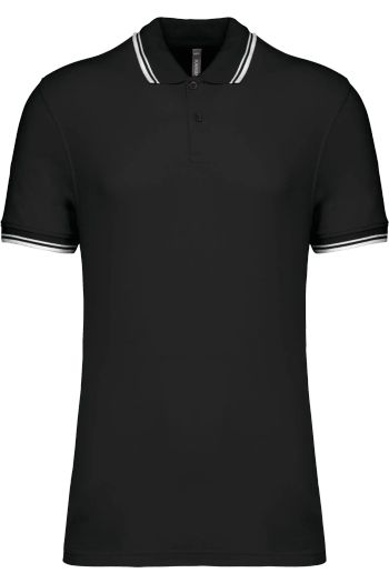 Image produit Polo homme manches courtes à liserés contrastés