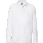 fruit of the loom Kids 65/35 long sleeve polo white