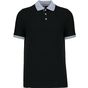 kariban Polo piqué bicolore homme black/oxford_grey