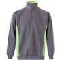 Velilla Sweat bicolore zippé grey/lime