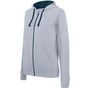 Kariban sweat-shirt zippé capuche contrastée femme oxford_grey/navy