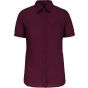 Kariban Chemise popeline polycoton manches courtes entretien facile femme wine