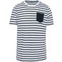 Striped white/navy