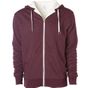 Independent Unisex Sherpa Lined Zip Hooded Jacket burgundy_heather/natural
