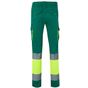 Velilla Pantalon multipoches bicolore haute visibilité green/fluo_yellow