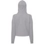 TriDri Sweat à capuche zippé crop-top oversize en tissu recyclé Tridri® enfant heather_grey