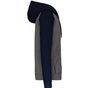 ProAct Veste molleton zippée capuche bicolore unisexe grey_heather/sporty_navy