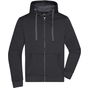 James&Nicholson Men's Hooded Jacket black/carbon