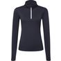 TriDri Top femme en tissu gratté recyclé à ¼ de zip et à manches longues Tridri® french_navy/white