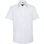 Russell Collection Men’s short sleeve tailored oxford shirt white