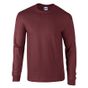 Gildan Adult T-Shirt Ultra-cotton Long Sleeve marron