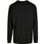 Build Your Brand Organic Long Sleeve With Cuffrib black
