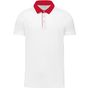 Kariban Polo jersey bicolore homme white/red