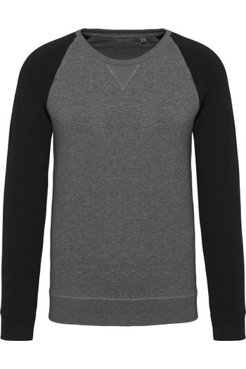 Image produit Sweat-shirt BIO bicolore col rond manches raglan homme