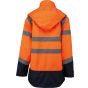 WK Designed To Work Parka de sécurité recyclée 4 en 1 unisexe hi_viz_orange/navy