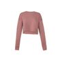 Bella Women's cropped crew fleece mauve