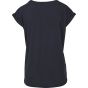 Build Your Brand Ladies Extended Shoulder Tee navy
