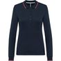 Kariban Polo maille piquée manches longues femme navy/red/white