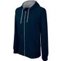 Kariban sweat-shirt zippé capuche contrastée navy/fine_grey