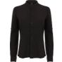 Henbury Ladies' mandarin shirt, roll-tab sleeve black