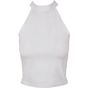 Build Your Brand Ladies Turtleneck Short Top white