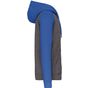 ProAct Veste molleton zippée capuche bicolore unisexe grey_heather/sporty_royal_blue