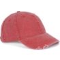 K-up Casquette vintage effet déchiré - 6 panneaux washed_red