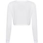 Awdis just ts Women's Long Sleeve Cropped T solid_white