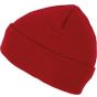 K-up Bonnet recyclé avec revers tricoté red