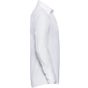 Russell Chemise en Popeline Polyester Coton cintrée manches longues homme white